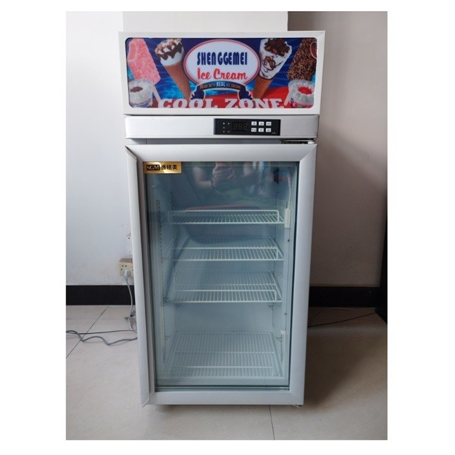 Customizable 4-Layer LED Lighting Single Door Display Cooler For Supermarket